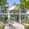 a building with palm trees